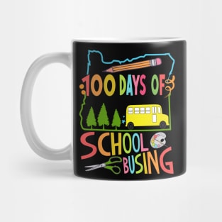 100 days of school busing 100th day of school gift for kids and teachers Mug